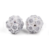 Handmade Luminous Polymer Clay Rhinestone Beads CLAY-H003-07E-3