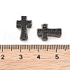 Brass Micro Pave Clear Cubic Zirconia Beads KK-T030-LA840-4X3-2