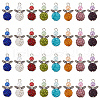   4 Sets Angle Shape Polymer Clay Rhinestone Pendants FIND-PH0009-14A-1