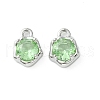 Brass Micro Pave Cubic Zirconia Charms KK-L208-10P-05-2