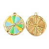 304 Stainless Steel Enamel Pendants STAS-K256-12G-02-1