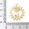 Brass Micro Pave Clear Cubic Zirconia Pendants KK-U064-05G-3