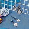SUPERFINDINGS 4 Sets 4 Style Glass Pearl Beads & Cabochons Keychain HJEW-FH0001-20-2