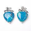 Natural Agate Pendants KK-P103-A01-1