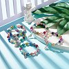 Imitation Pearl Beaded Stretch Bracelet with Drop Charm for Kids BJEW-JB07638-2