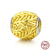 Rhodium Plated 925 Sterling Silver Euorpean Beads STER-FF0012-06GP-1
