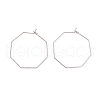 316 Stainless Steel Hoop Earrings Findings STAS-C029-03P-2