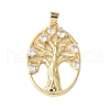 Brass Micro Pave Cubic Zirconia Pendants KK-A252-08G-1