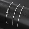 1.5mm Rack Plating Brass Snake Chain Necklaces for Women Men MAK-L044-13P-2