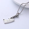 Creative Western Style Stainless Steel Knife Pendant Necklaces EB0318-3
