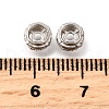 925 Sterling Silver Micro Pave Clear Cubic Zirconia Beads STER-F061-06P-2