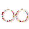 Bohemian Style Multicolor Shell Hoop Earrings XS6775-5-2