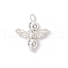 10Pcs Electroplated Synthetic Non-magnetic Hematite Beaded Angel Charms PALLOY-JF03636-01-2