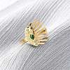 304 Stainless Steel with Rhinestone Open Rings RJEW-Q020-02G-1