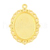 Tibetan Style Oval Alloy Pendant Cabochon Settings TIBEP-Q054-44G-RS-1