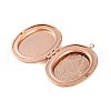 Rack Plating Brass Locket Pendants KK-K277-09RG-2
