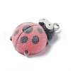 Flocky Opaque Resin Pendants RESI-G105-02C-2