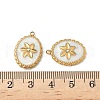 304 Stainless Steel Enamel Pendants STAS-V015-36G-3