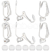 Beebeecraft 10Pcs 304 Stainless Steel Clip-on Earring Converters Findings FIND-BBC0003-27-1