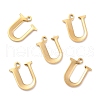 Ion Plating(IP) 304 Stainless Steel Alphabet Charms STAS-H122-U-G-2