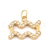 316 Stainless Steel Micro Pave Cubic Zirconia Pendants STAS-K284-01J-G-1