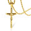 Jesus Cross 304 Stainless Steel Pendant Necklaces FS-WG6BB52-01-2