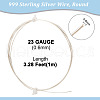 999 Fine Silver Sterling Silver Wire STER-WH0008-04C-S-2