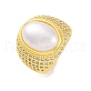 Brass Micro Pave Clear Cubic Zirconia Cuff Rings for Women RJEW-Q009-03G-2
