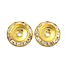 Brass Crystal Rhinestone Beads RB-F035-06C-G-2