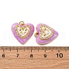 304 Stainless Steel Enamel Pendants STAS-U061-42G-01-3
