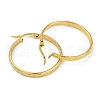 PVD Vacuum Plating 201 Stainless Steel Hoop Earrings for Women EJEW-F345-18G-2