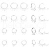 SUPERFINDINGS 40Pcs 4 Style Rack Plating Eco-friendly Brass Huggie Hoop Earring Findings KK-FH0003-98-1