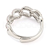 Curb Chains Shape Cubic Zirconia Adjustable Rings RJEW-Q781-05P-01-3