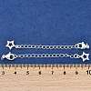 Brass Micro Pave Cubic Zirconia Ends with Chains KK-U043-02S-3