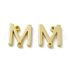 Rack Plating Brass Letter Connector Charms KK-C007-38G-M-2