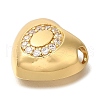 Rack Plating Brass Micro Pave Cubic Zirconia Pendants KK-I722-04G-O-2