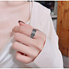 Six-word Motto 925 Sterling Silver Adjustable Finger Rings FS-WGD399C-02-1