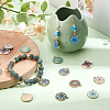   48Pcs 8 Colors Alloy Printed Pendants FIND-PH0021-12-5