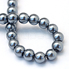 Baking Painted Pearlized Glass Pearl Round Bead Strands X-HY-Q330-8mm-12-4