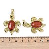 Natural Red Jasper & Brass Pendants KK-F887-01G-08-3