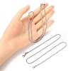 5Pcs 304 Stainless Steel Round Twist Rope Chain Necklaces Set for Men Women NJEW-YW0001-07-6