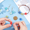 FIBLOOM 10Pcs 5 Colors Handmade Lampwork Beads LAMP-FI0001-01-5