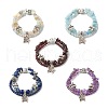 Mixed Stone Chip Beads Reiki Healing Multi-strand Bracelet BJEW-JB07052-M-1