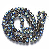 Electroplate Transparent Glass Beads Strands EGLA-A034-T6mm-S23-2