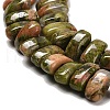 Natural Unakite Beads Strands G-Q167-B17-01-4