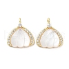 Brass Micro Pave Cubic Zirconia Pendants KK-C051-35G-1