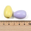 Spray Painted Wood European Beads WOOD-F017-10-3