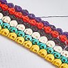 15 Colors Dyed Synthetic Turquoise Beads G-GA0001-02-6
