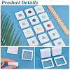 HOBBIESAY 15Pcs Clear Window Plastic Loose Diamond Boxes OBOX-HY0001-02A-5