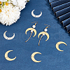 Unicraftale 20Pcs 2 Colors 201 Stainless Steel 2-Loop Connector Charms STAS-UN0055-20-2